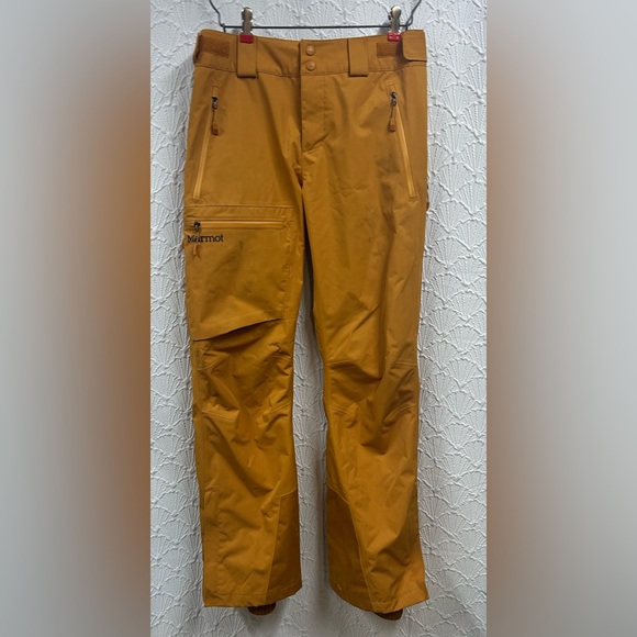 Marmot Pants - Marmot Small Mustard Colored Ski Pants
